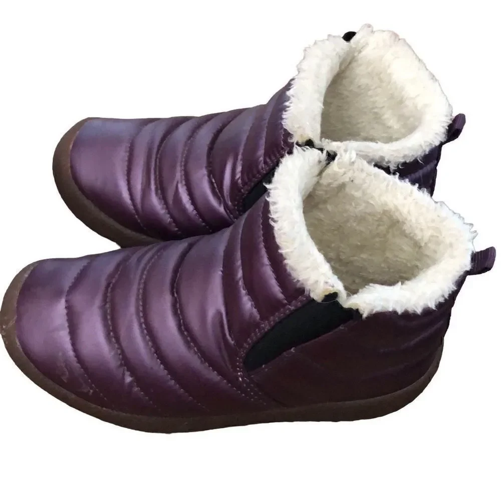Zefani Kids Waterproof Snow Boots Winter Anti-Slip Fur Lined Warm Shoes Outdoor